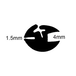 RUBBER WINDSCREEN 3/16X1/8 GLA