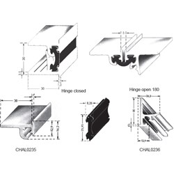 CONTINUOUS HINGE ALUMINIUM LOW