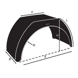 MUDGUARDS  PLASTIC  FLAT TOP -