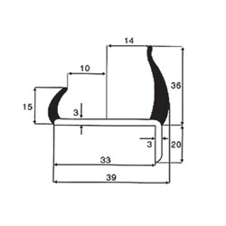 DUROMETER J SEAL 33MM GREY/GRE