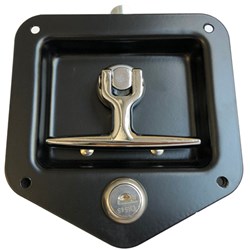 Drop T Lock Black Powder Coated Keyed CH545