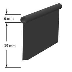 PVC FENDER PIPING - BLACK