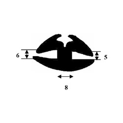 GLAZING RUBBER SIZE6MX5MM