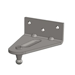 GAS STRUTBRACKET S/S - 66MM X
