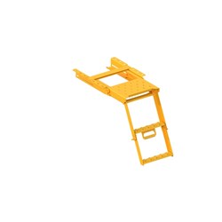 Ladder Folding Pullout 2 Step with Platform ZM with Powder Coat Yellow