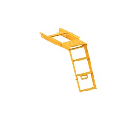 Ladder Folding Pullout 3 Step with Platform ZM with Powder Coat Yellow