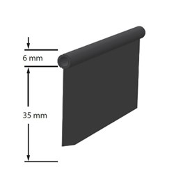 MUDGUARD 6MM (1/4) BLACK (100