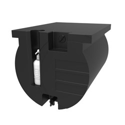 WATER TANK 60L ROUND BLACK POL