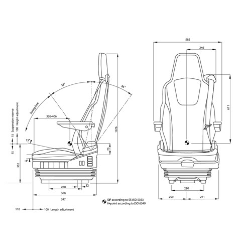 SEAT AIR LUXURY RH RH ADJ SHOU