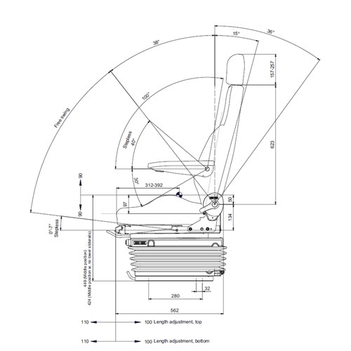 Seat Air Suspension 19.37 Upper 4 Way Head Rest Heating Heat Sensor