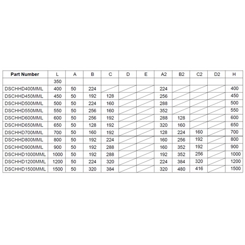 DRAWER SLIDE 550MM 227KG LOCKA