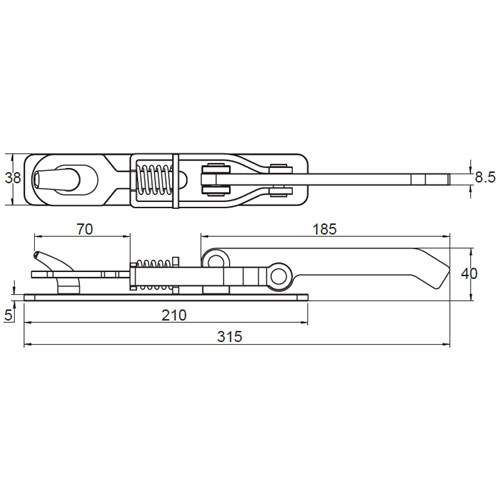 O/C FASTENER 0057 SERIES ZP WE