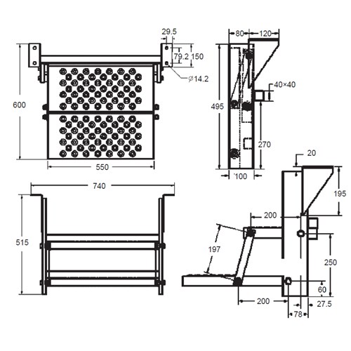 ZINC PLATED FOLDING LADDER