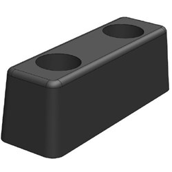 BLACK RUBBER BUFFERS -  2 X 2