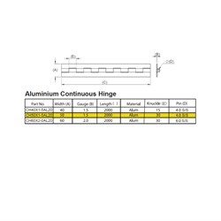 CONTINUOUS HINGE 50MM X 1.5MM
